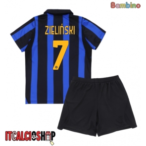 Inter Milan Piotr Zielinski #7 Prima Maglia Bambino 2026-27 Manica Corta (+ Pantaloni corti)